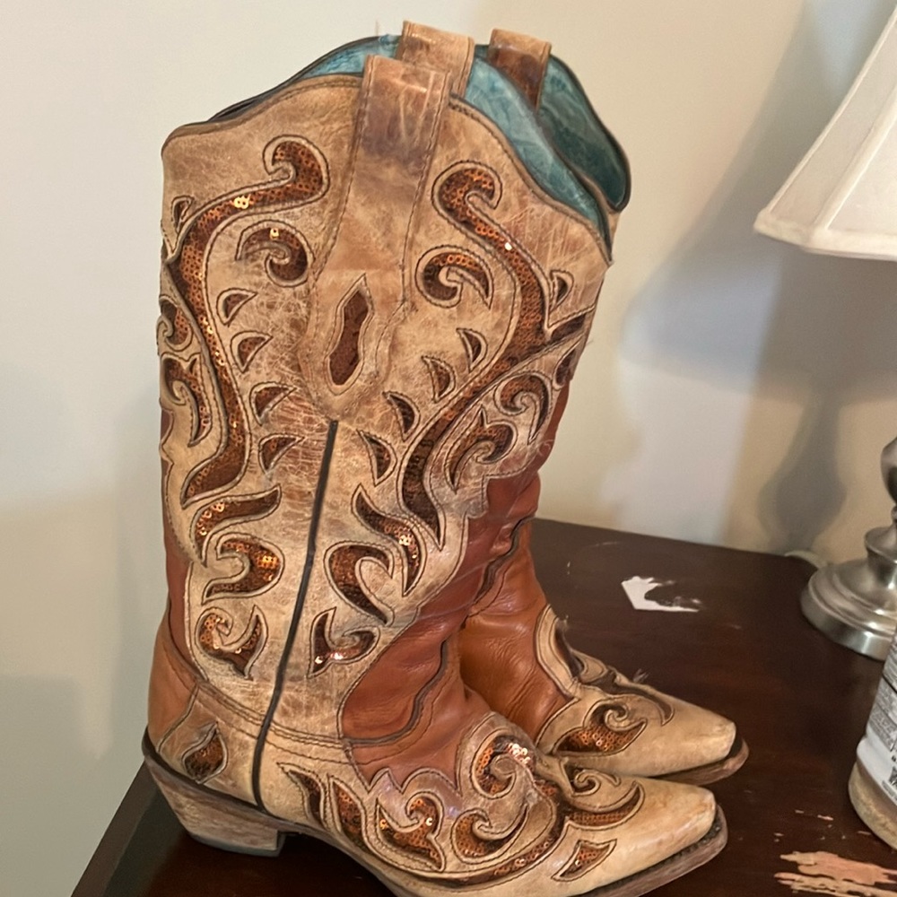 Corral Brown Sparkling Boots
